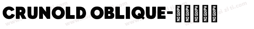 Crunold Oblique字体转换